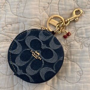Coach Denim Blue Coin Pouch